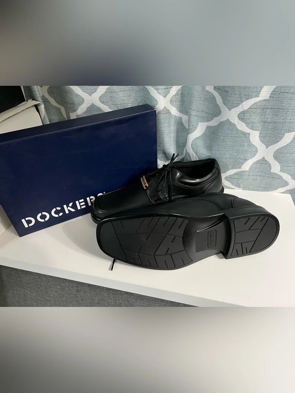 Dockers Men's leather Black Lace-Up Oxford Derbys